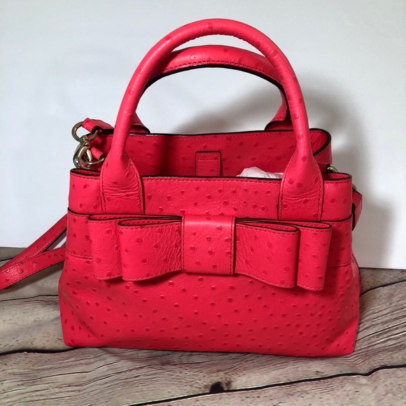 kate spade Handbags - NWT kate Spade Leather & Ostrich Charm City Purse